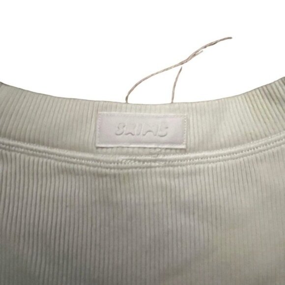 Skims 3X Cotton Ribbed Sleep Shorts Bone Relaxed Fit NWT - Picture 6 of 7